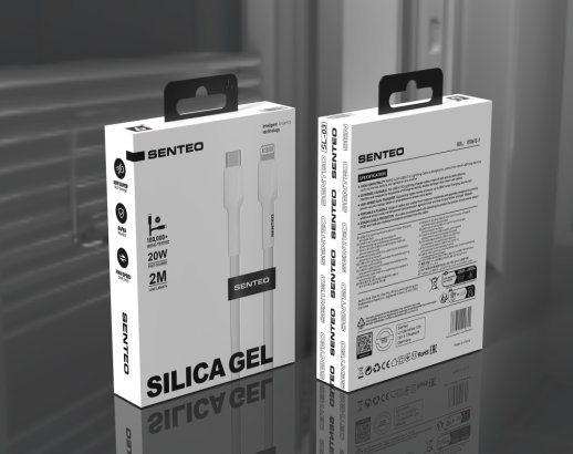 USB Cable Senteo SL-03 soft silicone USB C- Lightning 2M 20W