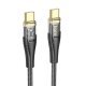 USB-C кабель HOCO U121 Type-C - Type-C 60W 1.20M 3A LED НЕЙЛОН