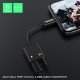 AUX ПЕРЕХІДНИК Denmen DU07 Type-C - jack 3.5 мм + ЗАРЯДКА FOR ANDROID / MAC
