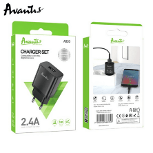 Мережевий Зарядний Пристрій Avantis A820 1USB Micro Black