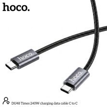 USB-C кабель HOCO DU48 Type-C - Type-C 1.80м, чорний