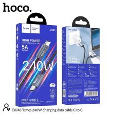 USB-C кабель HOCO DU48 Type-C - Type-C 1.80м, чорний