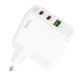 Мережевий зарядний пристрій HOCO C115A 65W PD 2*TYPE-C + USB QC3.0, БІЛИЙ