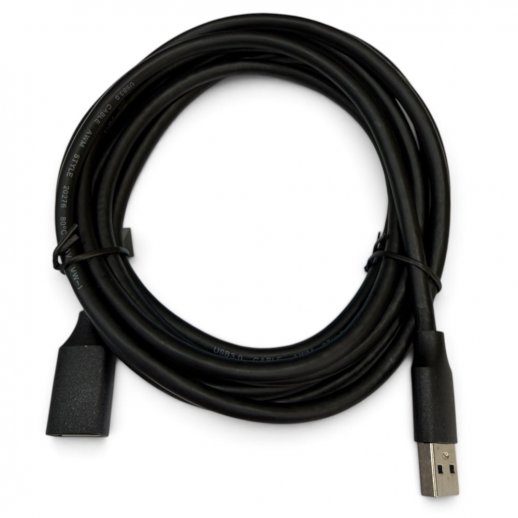 Кабель-подовжувач W-U9318 USB 3.0 Male  -  USB Female 5Gbps, OFC, Ø5.5 мм, 3 м, чорний