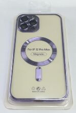 Case Magsafe With Frame for Apple Iphone 12 ProMax Light Purple