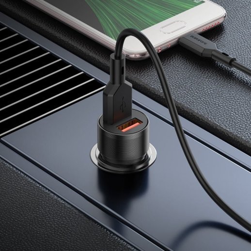 Автомобільний зарядний пристрій BOROFONE BZ19 Wisdom dual port car charger