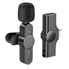 Бездротовий петличний мікрофон Borofone BFK12 LIGHTNING для iPhone, чорний