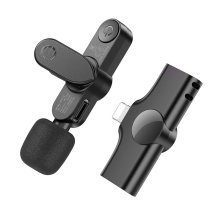 Бездротовий петличний мікрофон Borofone BFK12 LIGHTNING для iPhone, чорний