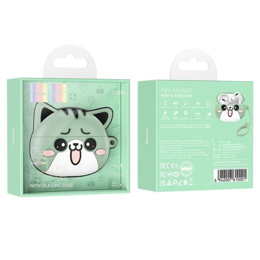 Бездротові навушники HOCO EW48 MINT CAT, м’ятні
