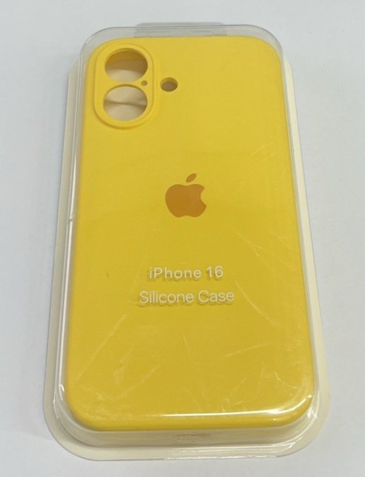 Чехол Silicone Case Copy Apple iPhone 16 Square Yellow 4