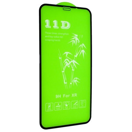Захисне скло 11D для iPhone XR / 11 ЧОРНИЙ