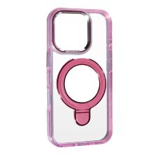 Накладка Metal Holder With Magsafe для Apple iPhone 16 Pro Pink