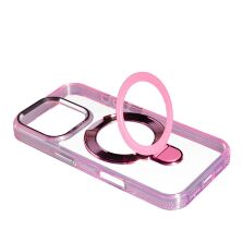 Накладка Metal Holder With Magsafe для Apple iPhone 16 Pro Pink