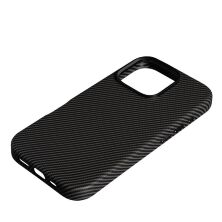 Накладка Leather Carbon With Magnetic для Apple iPhone 16 Pro Black