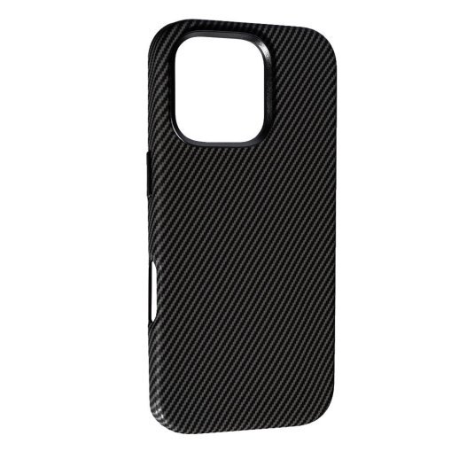 Накладка Leather Carbon With Magnetic для Apple iPhone 16 Pro Black