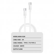 Кабель USB-C WUW X180 USB-C - Type-C 100W БІЛИЙ