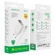 Мережевий зарядний пристрій BOROFONE BA58A Mighty dual USB, display, 2.4A + кабель USB - TYPE-C, білий