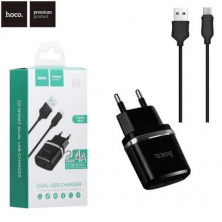 Мережевий Зарядний Пристрій Hoco C12 2USB Micro