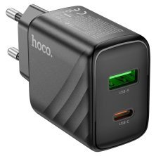 Мережевий зарядний пристрій HOCO CS23A TYPE-C PD 30W + USB QC 3.0,чорний