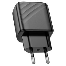 Мережевий зарядний пристрій HOCO CS23A TYPE-C PD 30W + USB QC 3.0,чорний