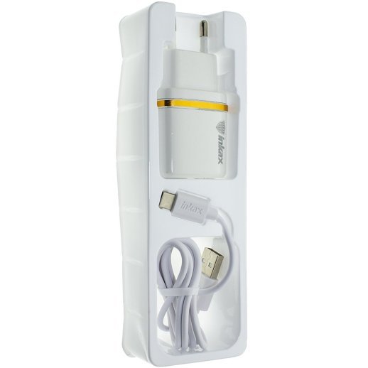 Мережевий зарядний пристрій INKAX CD-11 2.4A + USB кабель TYPE-C