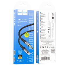 Аудіокабель HOCO UPA26 3,5 мм штекер (папа) на TYPE-C штекер (папа), 1M, ЧОРНИЙ