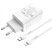 Мережевий зарядний пристрій HOCO N23 PD 45W 2 TYPE-C + КАБЕЛЬ Type-C - Lightning, БІЛИЙ