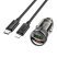 Автомобільний зарядний пристрій HOCO Z53A Type-C PD 30W + USB QC3.0 + кабель Type-C - Lightning, чорний
