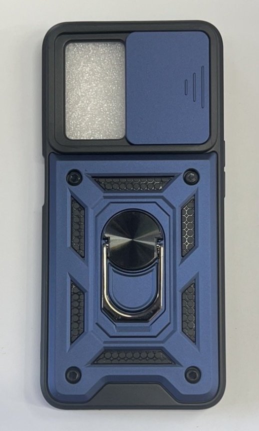 Armor Case With Curtain for Oppo A96 4G / A76 4G / A36 Dark Blue