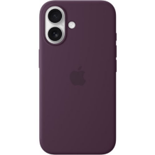 Silicone Case Original With MagSafe and Splash Apple iPhone 16 with button Purple