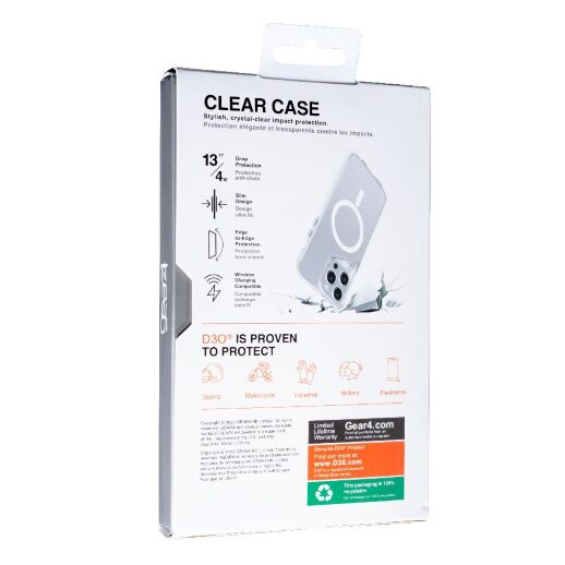 Накладка Gear 4 with Magsafe для Apple iPhone 13 Pro Transparent