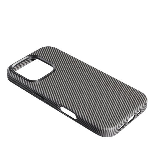 Накладка Leather Carbon With Magnetic для Apple iPhone 16 Pro Titanium