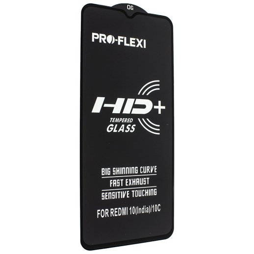 Захисне скло PRO-FLEXI HD+ XIAOMI Redmi 10C | 12C | POCO C40 ЧОРНИЙ