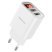 Мережевий зарядний пристрій BOROFONE BA58A Mighty dual USB, display, 2.4A, білий