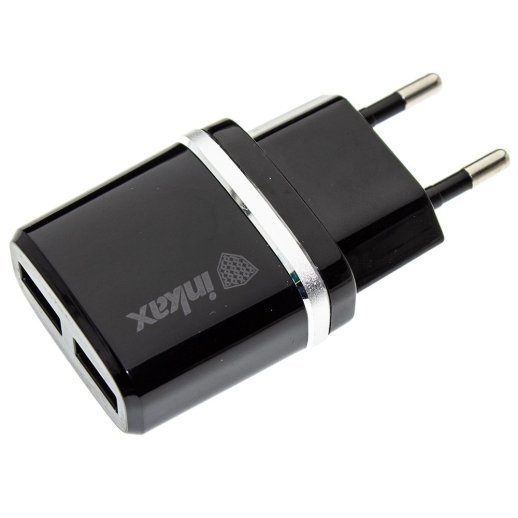 Мережевий зарядний пристрій INKAX CD-11 2.4A, 2 USB