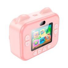 ФОТО КАМЕРА HOCO DV204 Dual lens children printing camera, РОЖЕВИЙ
