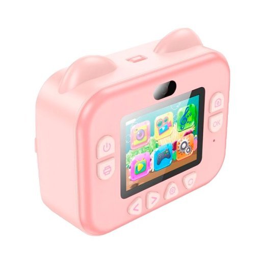 ФОТО КАМЕРА HOCO DV204 Dual lens children printing camera, РОЖЕВИЙ