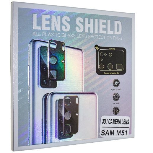 Захисне скло для камери 3D LENS SHIELD SAMSUNG M515 Galaxy M51 | M31 2020 чорний