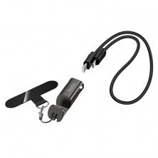 USB-C кабель HOCO X126 Experto PD30W lanyard Type-C - Lightning, 0.35m, чорний