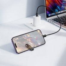 USB-C кабель HOCO X126 Experto PD30W lanyard Type-C - Lightning, 0.35m, чорний