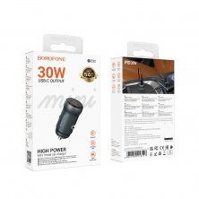 Автомобильное зарядное устройство BOROFONE BZ32 TYPE-C PD 30W, GRAY