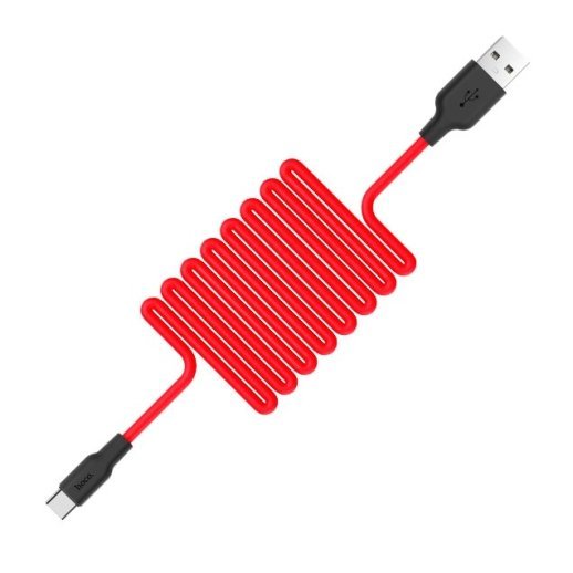 USB кабель HOCO X21 SILICONE USB - Type-C 1метр, красний