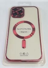 Case Magsafe With Frame for Apple Iphone 12 ProMax Red