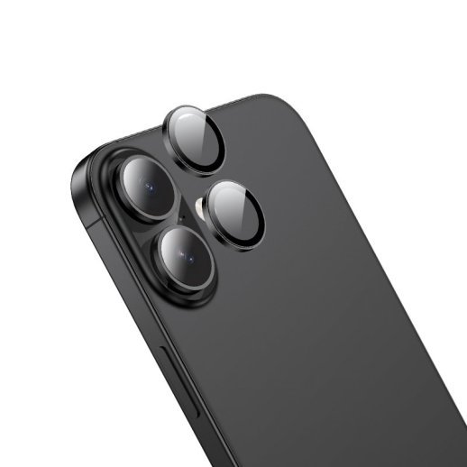 Скло для камери HOCO V15 APPLE iPhone 16 | iPhone 16 PLUS, чорний