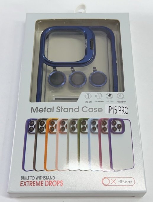 Чехол Metal Stand Case Apple Iphone 15 Pro Sierra Blue 6