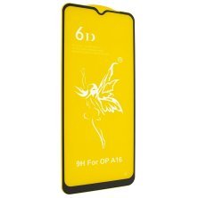 Захисне скло 6D PREMIUM OPPO A16 ЧОРНИЙ
