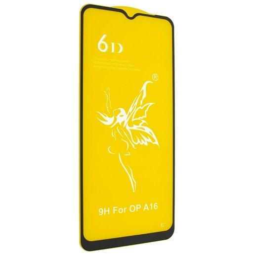 Захисне скло 6D PREMIUM OPPO A16 ЧОРНИЙ