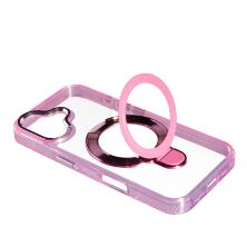 Накладка Metal Holder With Magsafe для Apple iPhone 16 Pink