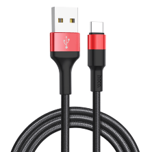 USB Cable Hoco X26 Xpress Charging Type-C Black-Red