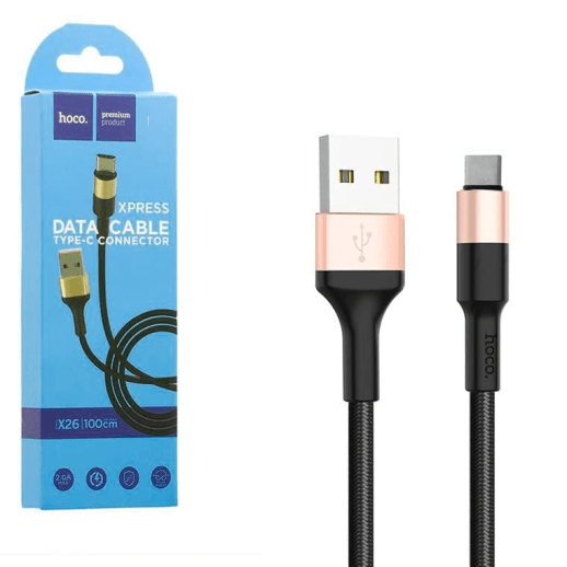 USB Cable Hoco X26 Xpress Charging Type-C Black-Red